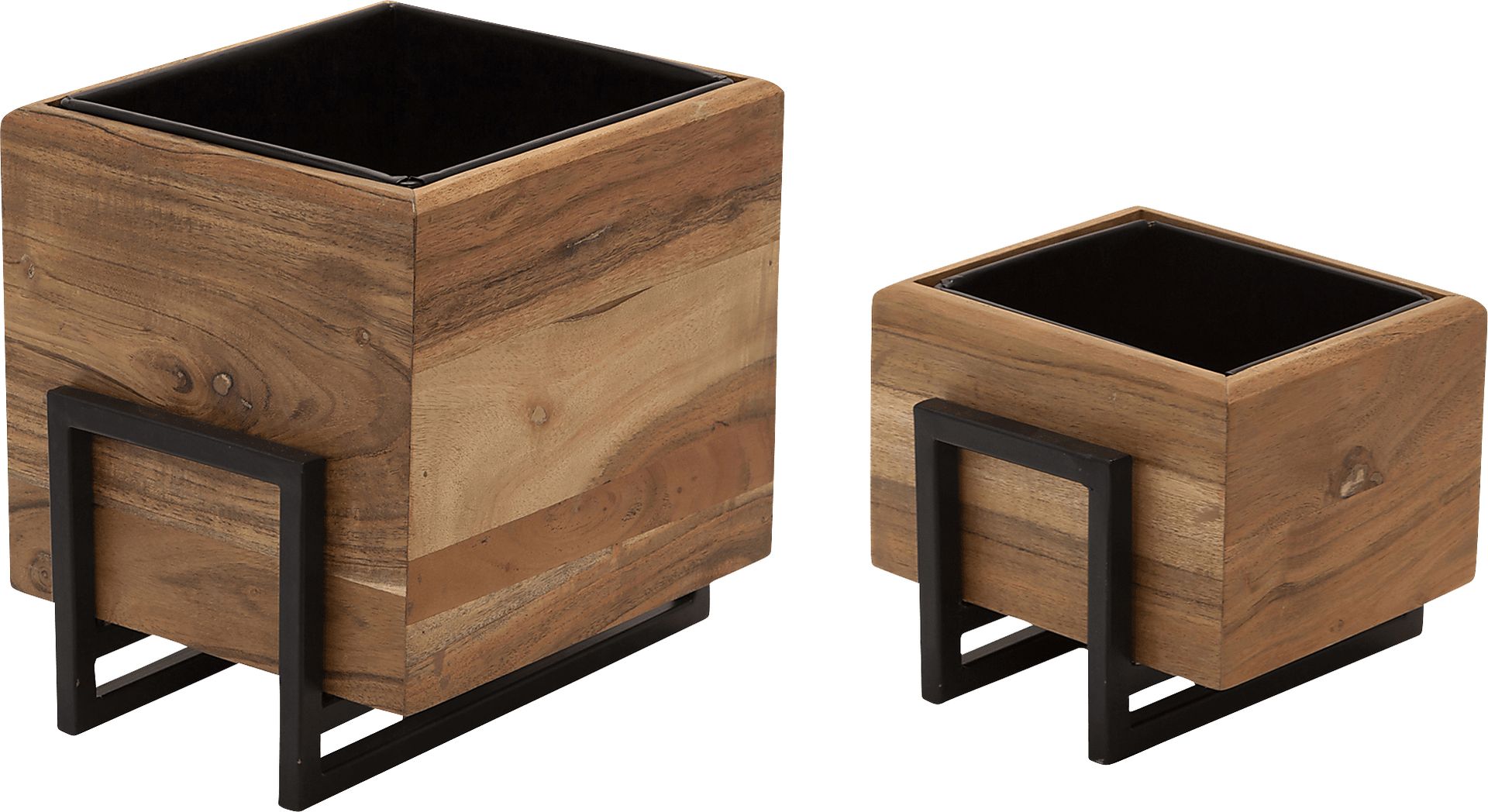 Eufaula Brown Planter, Set of 2 - Image 1