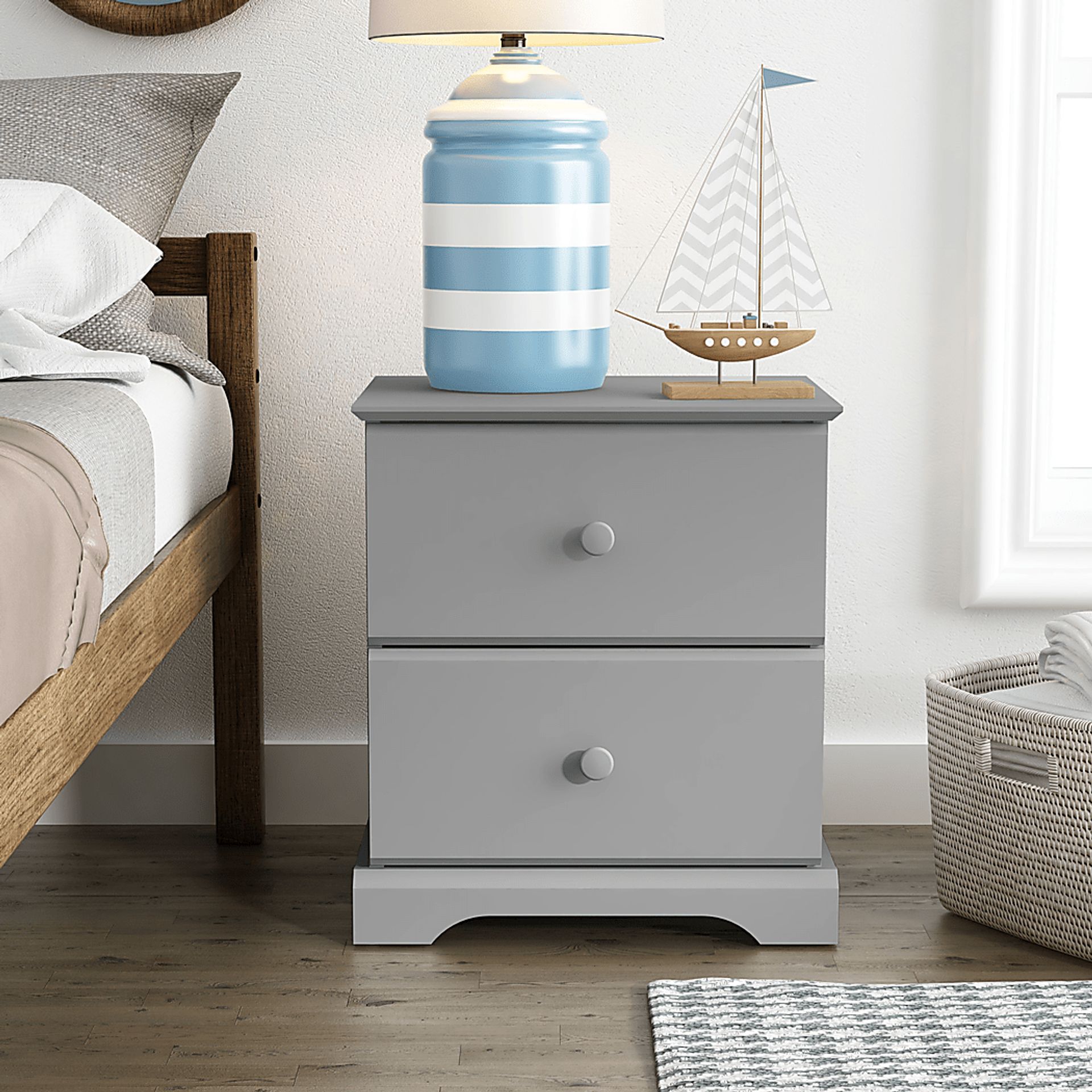 Euphro Gray Nightstand - Image 3