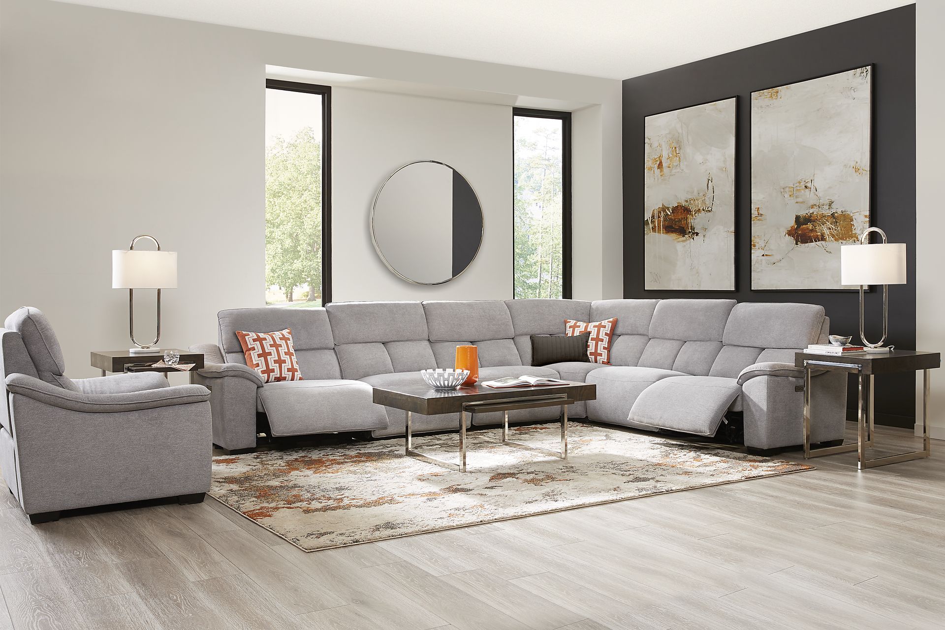 Rooms to go reclining sectional sales
