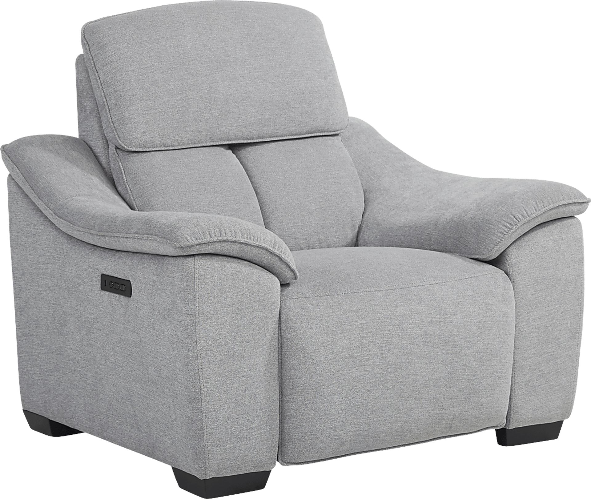 Eustice Bank Light Gray Dual Power Recliner - Image 1