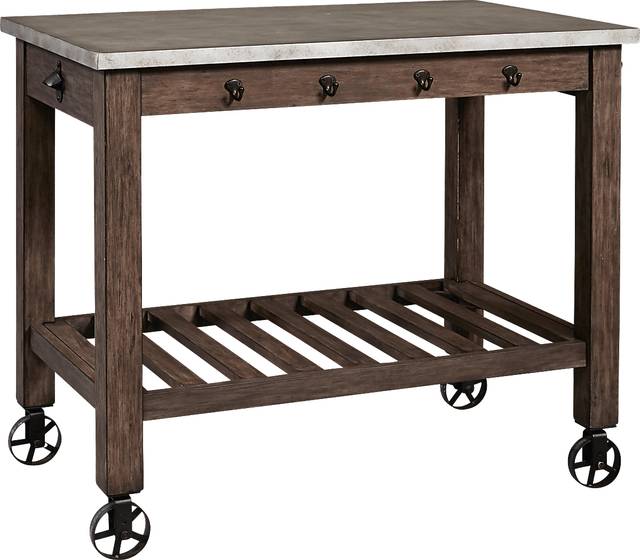 Euston Brown Kitchen Island - Thumbnail - Image 1