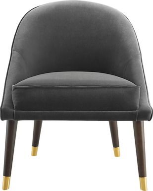 Evadean Charcoal Gray Accent Chair