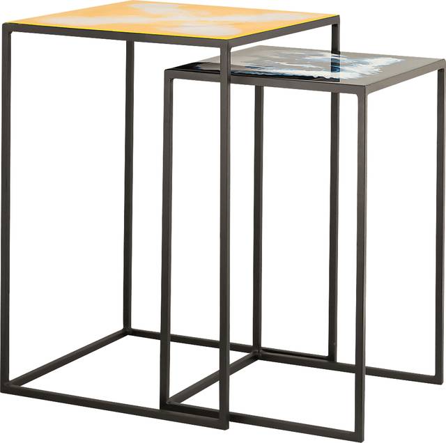 Evalynes Yellow Nesting Table, Set of 2 - Thumbnail - Image 2