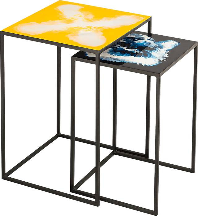 Evalynes Yellow Nesting Table, Set of 2 - Thumbnail - Image 1