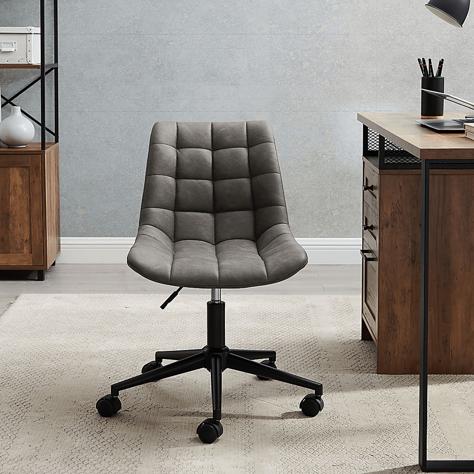 Evamay Gray Desk Chair - Image 6