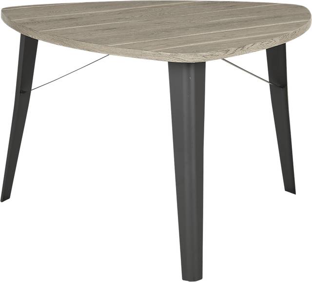 Evander Gray Triangle Dining Table - Thumbnail - Image 1