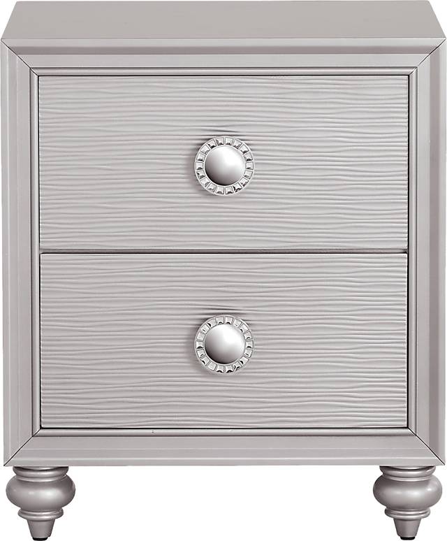 Evangeline Silver Nightstand - Thumbnail - Image 1