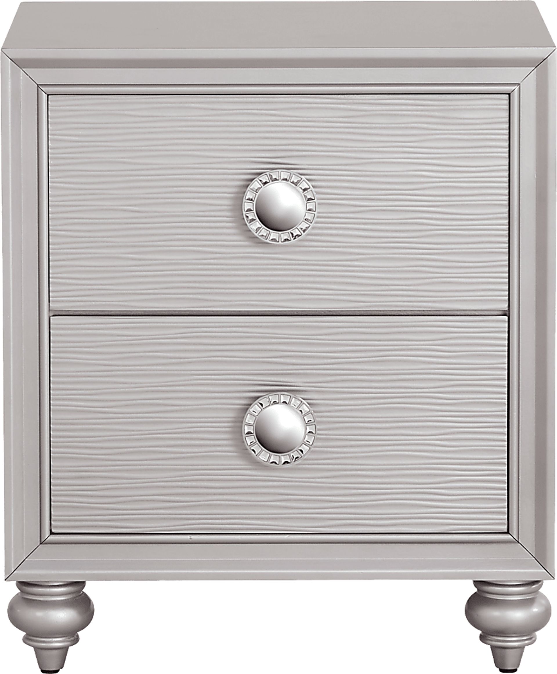 Evangeline Silver Nightstand - Image 1