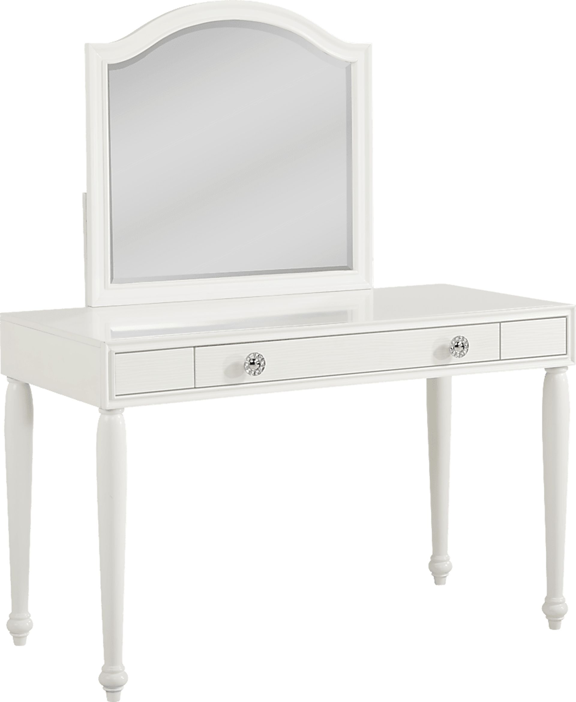 Evangeline White Vanity Desk with Mirror - Image 2