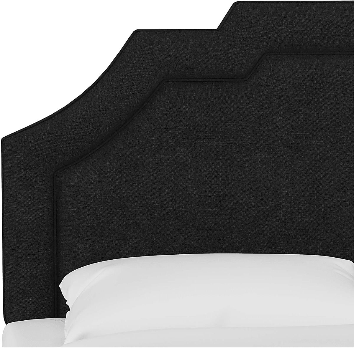 Evarelle I Black Linen,Polyester Fabric King Headboard | Rooms to Go