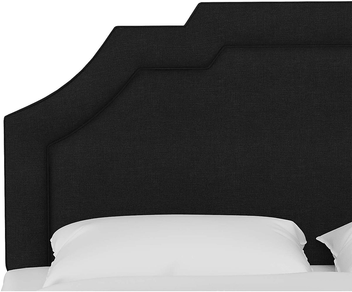 Evarelle I Black Linenpolyester Fabric Queen Bed Rooms To Go