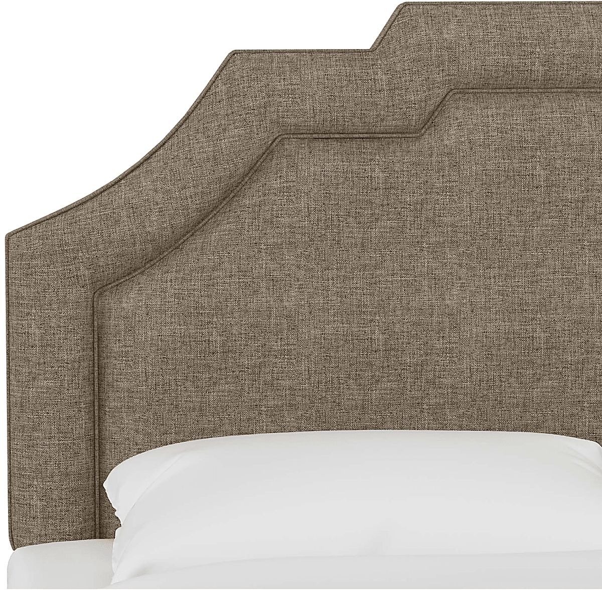 Evarelle I Tan Beige,Brown Linen,Polyester Fabric King Headboard ...