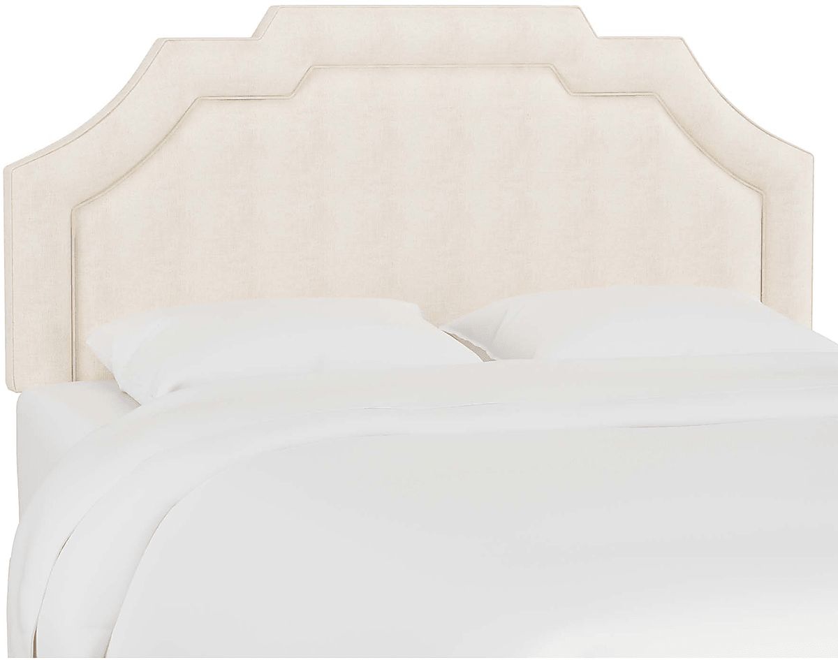 Evarelle I White Linen,Polyester Fabric King Headboard | Rooms to Go