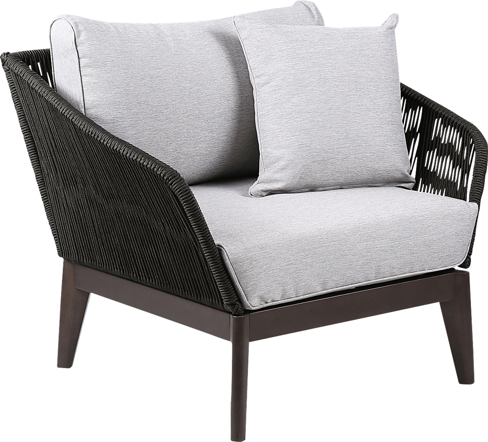 Evaria Dark Gray Outdoor Club Chair - Image 1