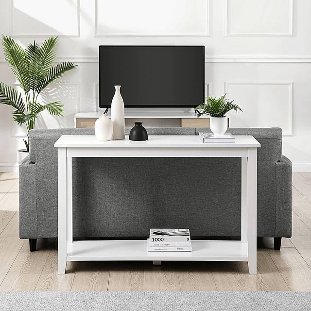 Evarnos White Sofa Table - Thumbnail - Image 2