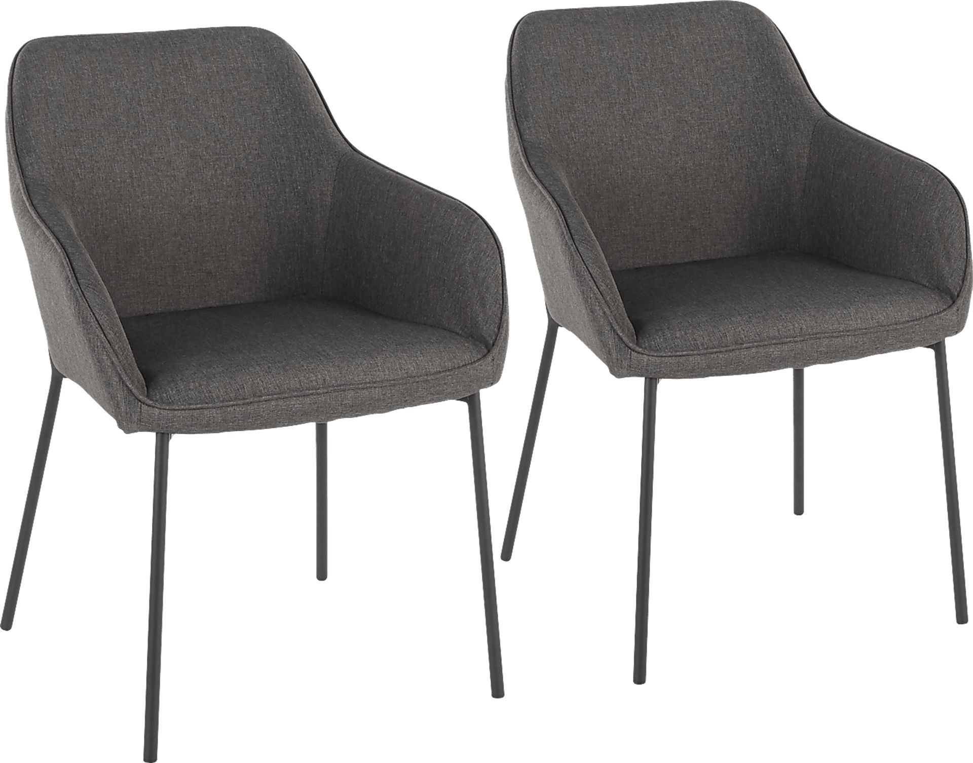 Evarts Charcoal Dining Chair, Set of 2 - Image 1