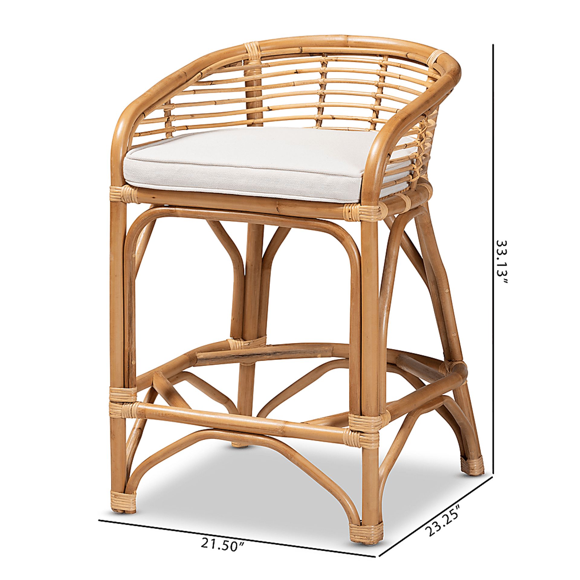 Evasel Natural Counter Height Stool - Image 10