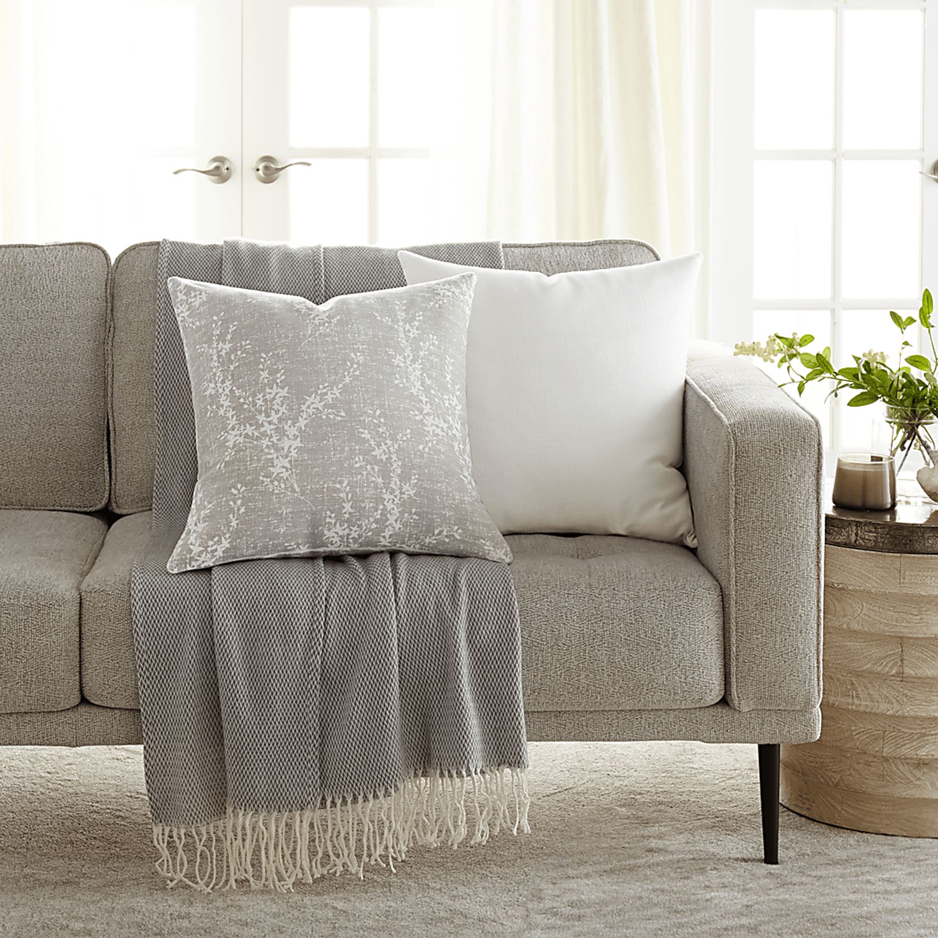 Evawell Light Gray Accent Pillow Set of 2 - Image 2
