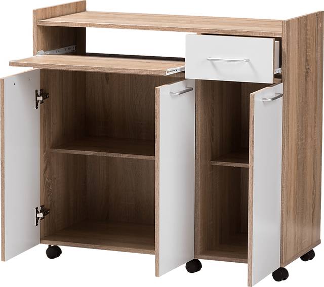 Evelake White Bar Cart - Thumbnail - Image 4