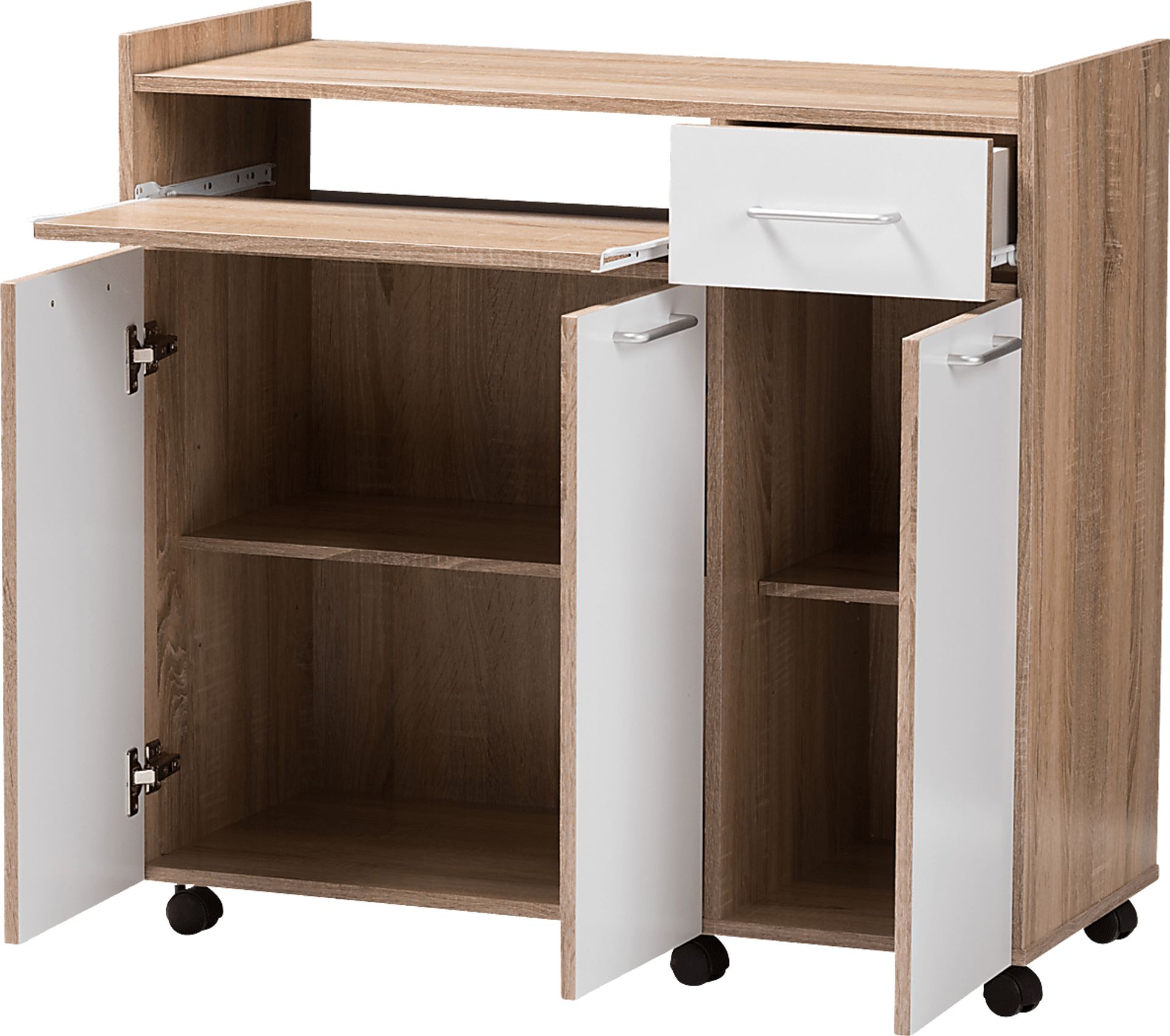 Evelake White Bar Cart - Image 4