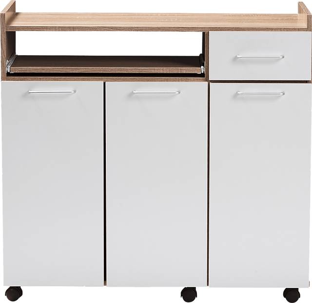 Evelake White Bar Cart - Thumbnail - Image 1