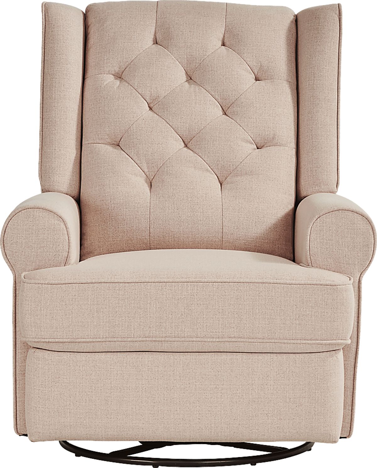 Eveleigh Blush Beige Polyester Fabric Swivel Glider Rocker | Rooms to Go