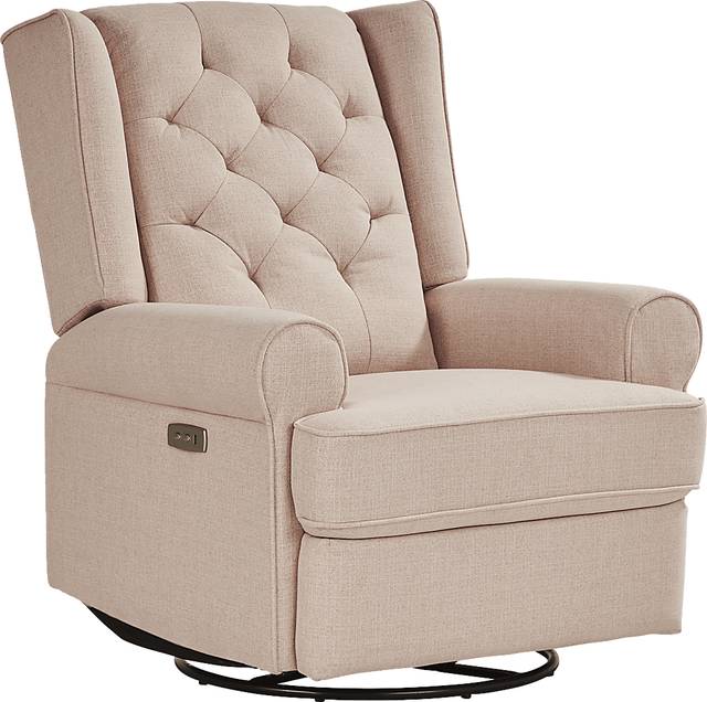 Eveleigh Blush Power Glider Recliner - Thumbnail - Image 1