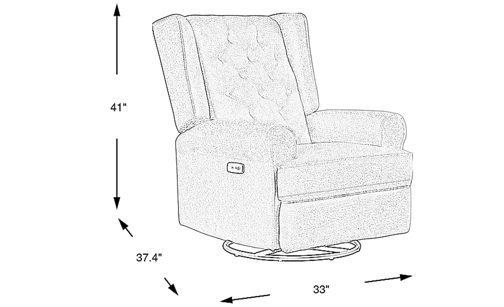 Dimension Image. Please refer to the Dimension Tab on this page for dimension details.