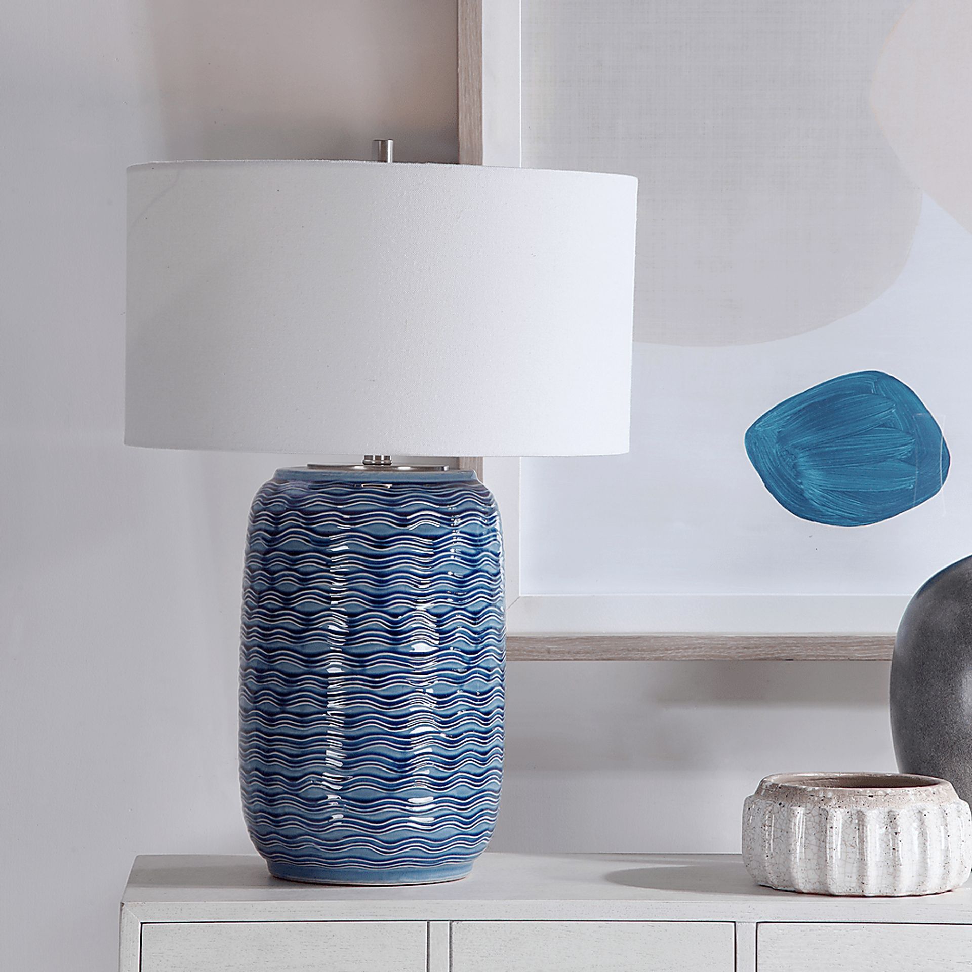 Evelyn Gate Blue Lamp - Image 3