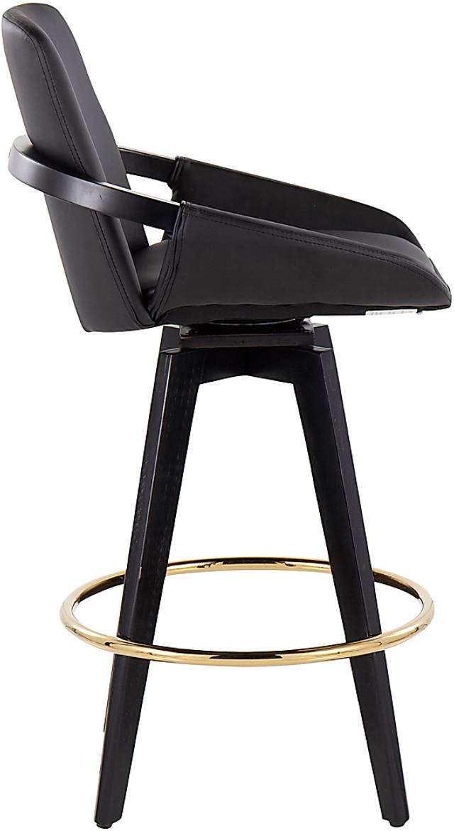 Everan I Black Counter Height Stool, Set of 2 - Thumbnail - Image 3