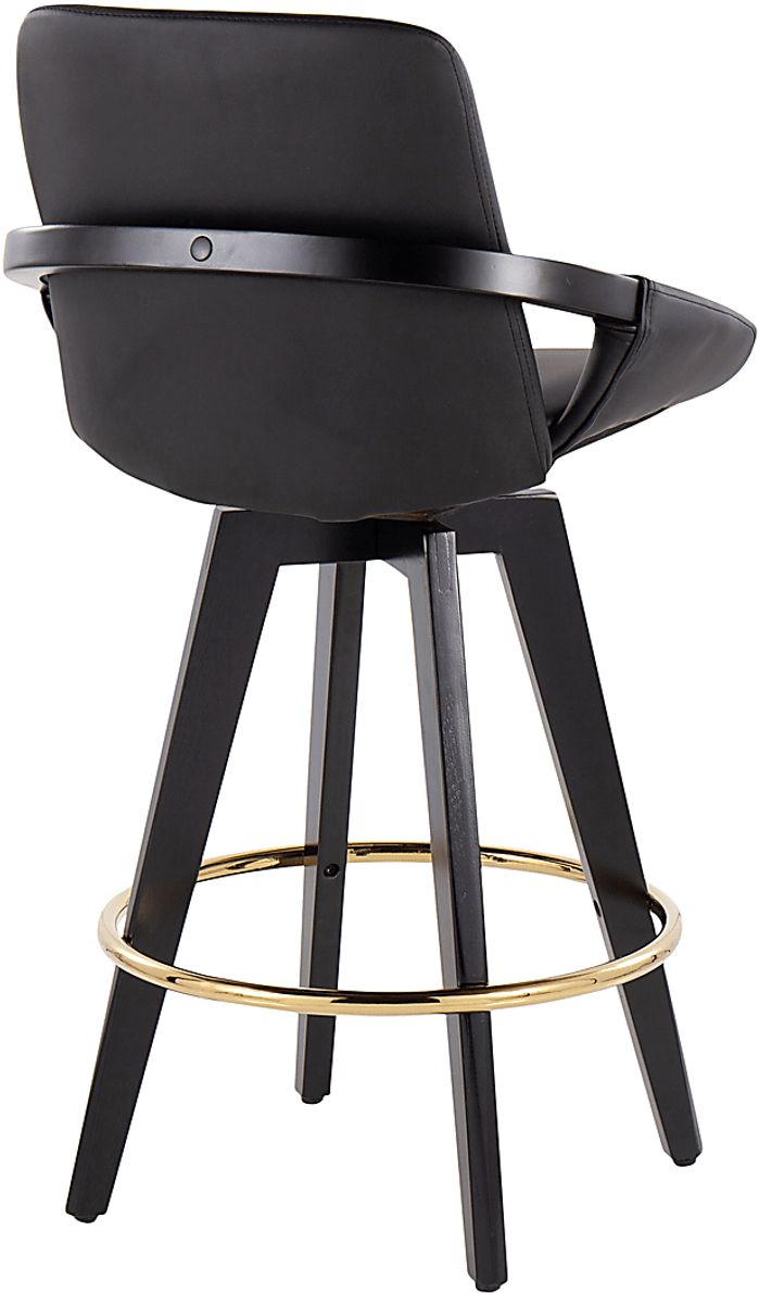 Everan I Black Counter Height Stool, Set of 2 Rooms To Go