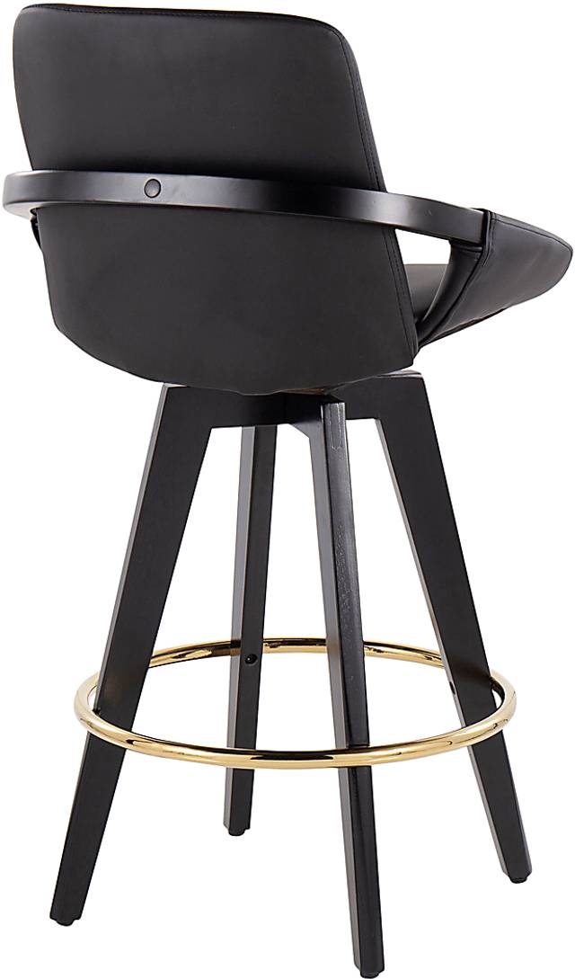 Everan I Black Counter Height Stool, Set of 2 - Thumbnail - Image 4