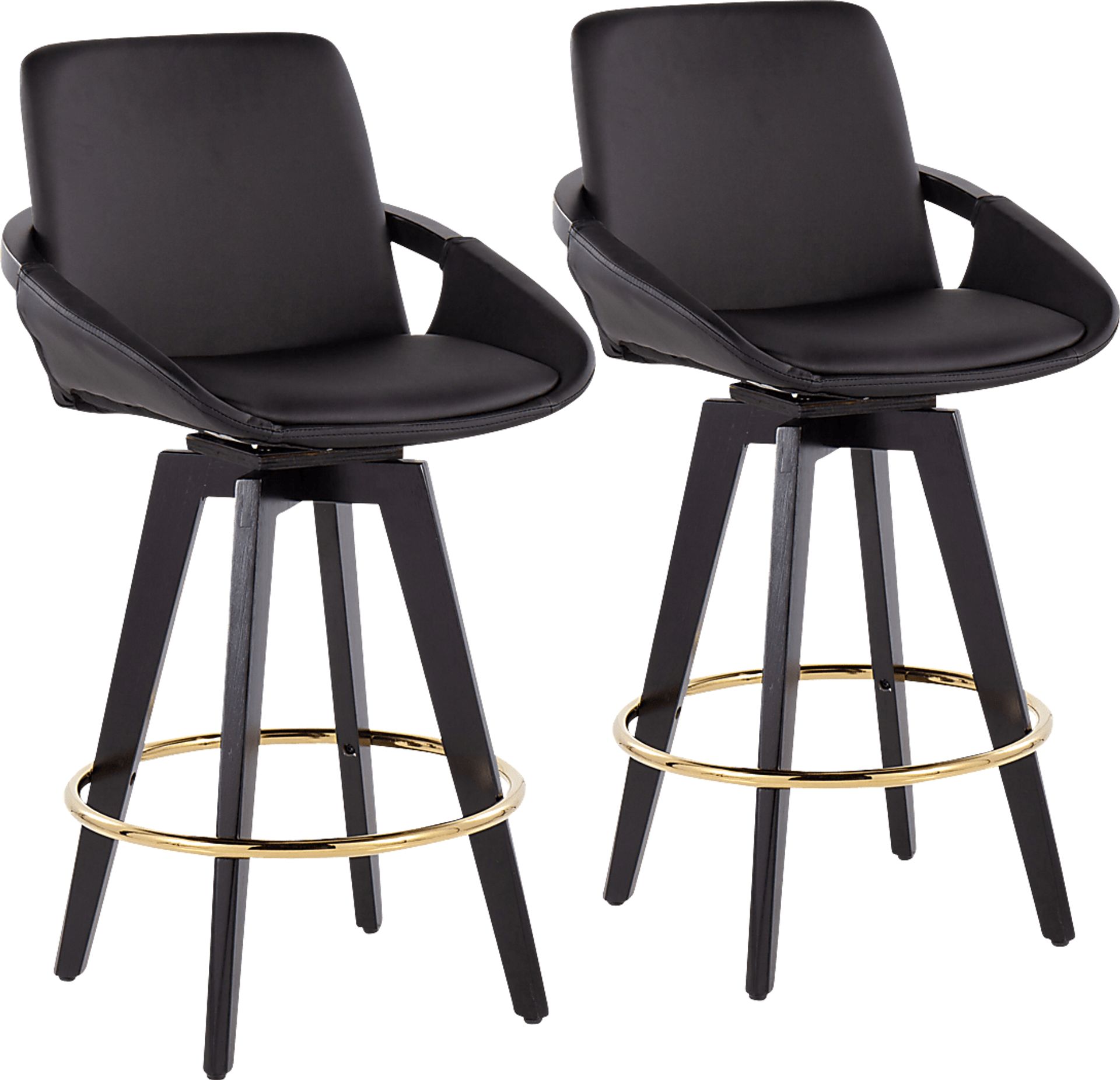Everan I Black Counter Height Stool, Set of 2 - Image 1