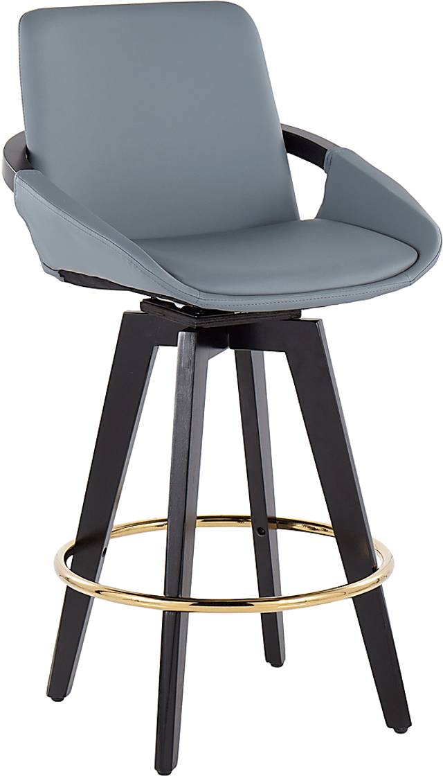 Everan I Gray Counter Height Stool, Set of 2 - Thumbnail - Image 2