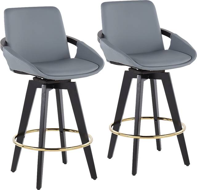 Everan I Gray Counter Height Stool, Set of 2 - Thumbnail - Image 1