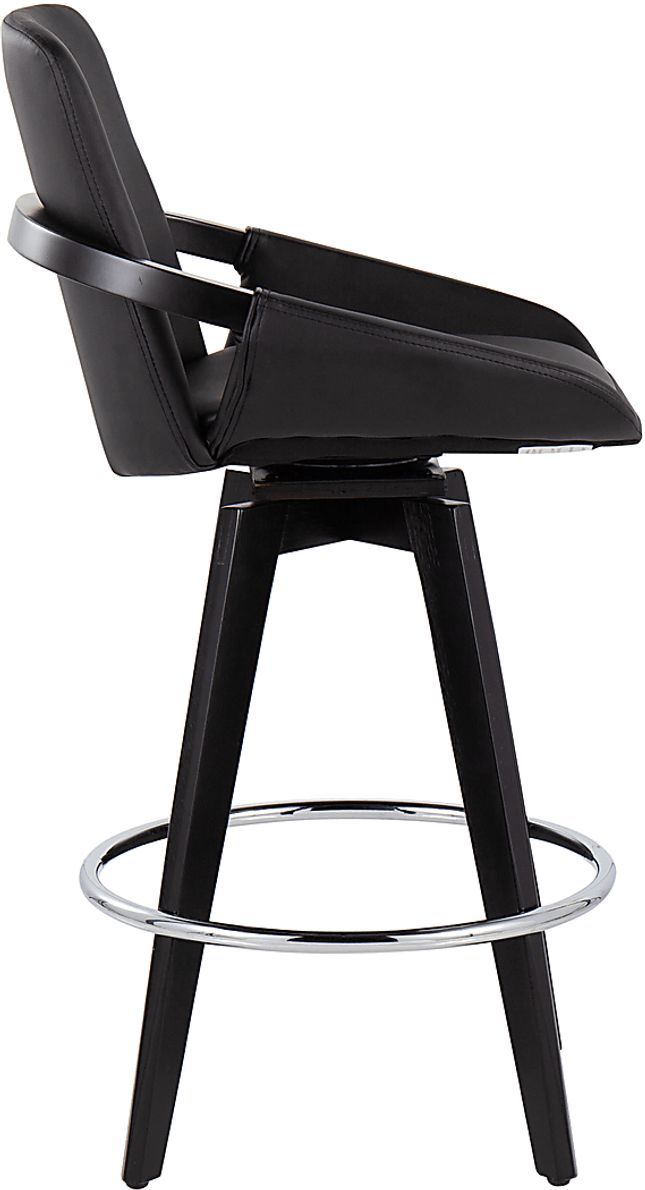 Everan II Black Counter Height Stool, Set of 2