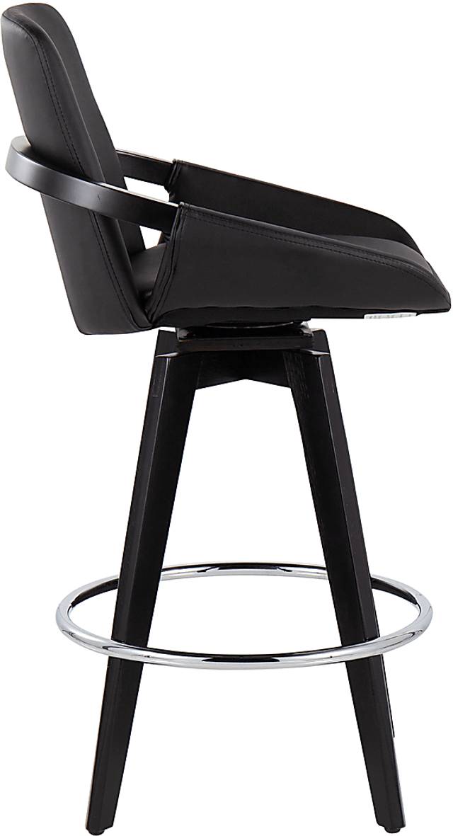 Everan II Black Counter Height Stool, Set of 2 - Thumbnail - Image 3