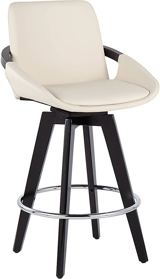 Everan II Cream Counter Height Stool, Set of 2 - Thumbnail - Image 2