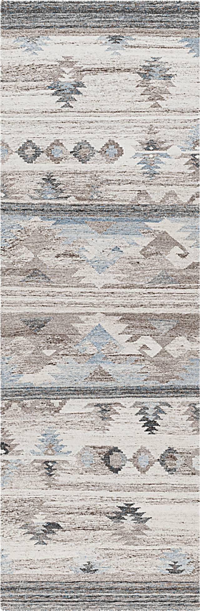 Everanette Blue 2'5 x 8' Rug - Thumbnail - Image 1