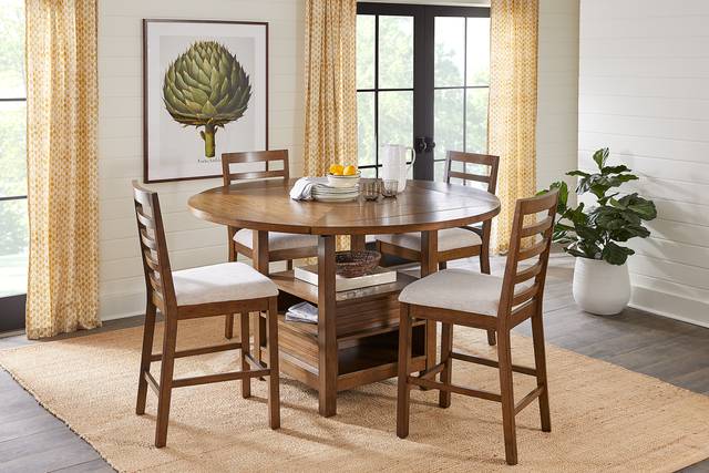 Everdeen Cottage Brown Cherry Counter Height Dining Table - Thumbnail - Image 2