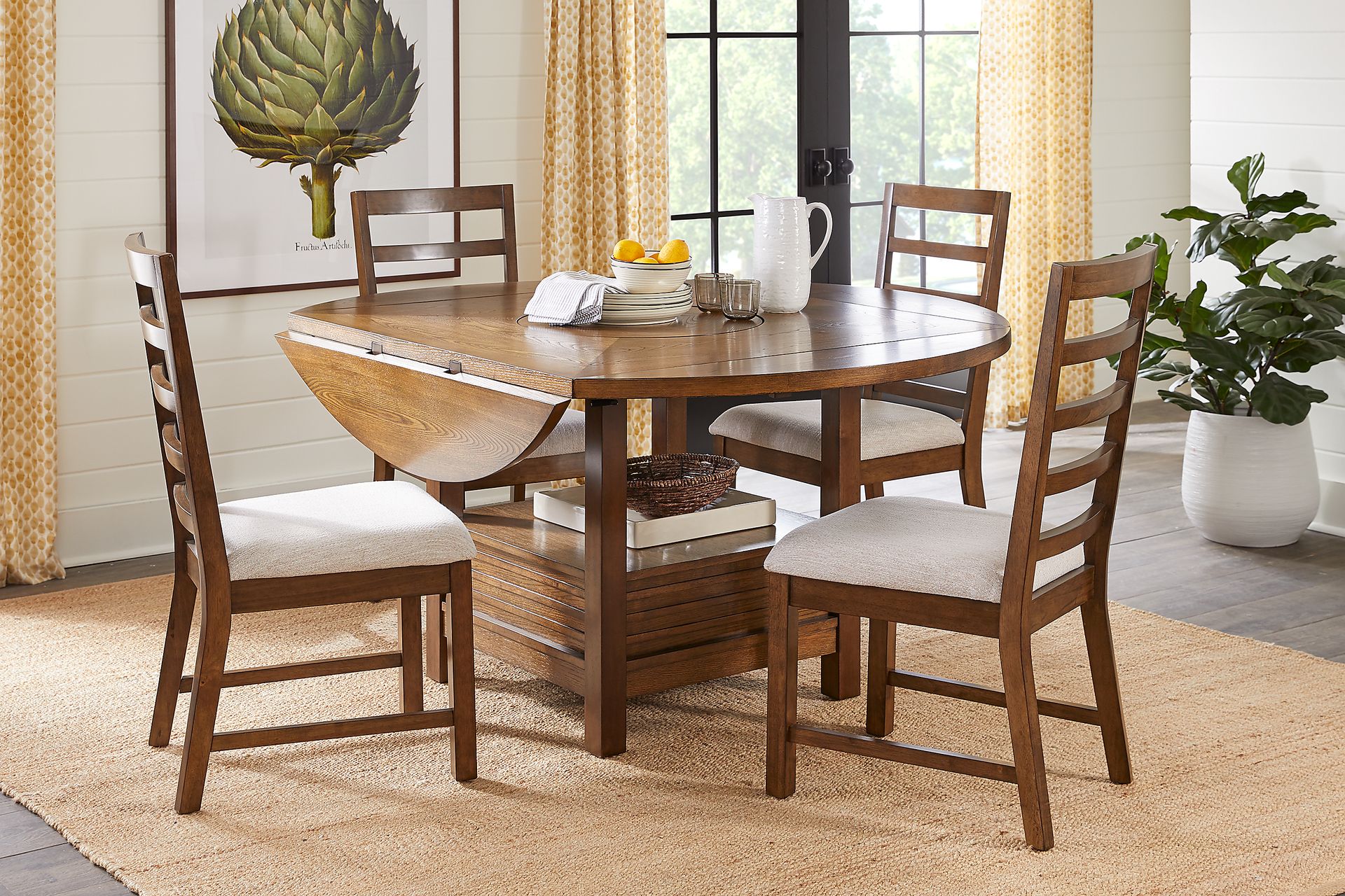 Everdeen Cottage Brown Cherry Dining Table - Image 2