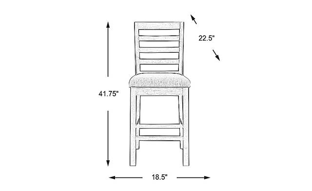 Dimension Image. Please refer to the Dimension Tab on this page for dimension details.