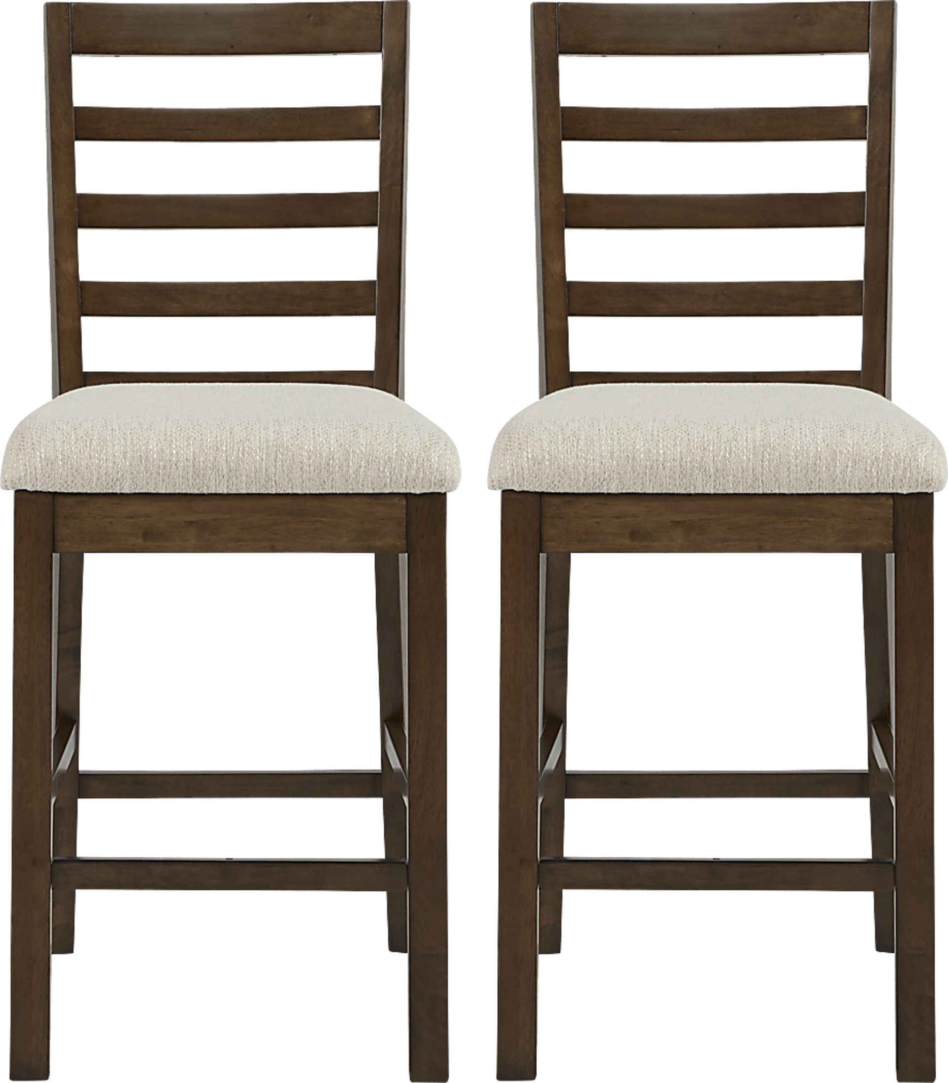 Everdeen Cottage Brown Cherry Counter Height Stool, Set of 2 - Image 1