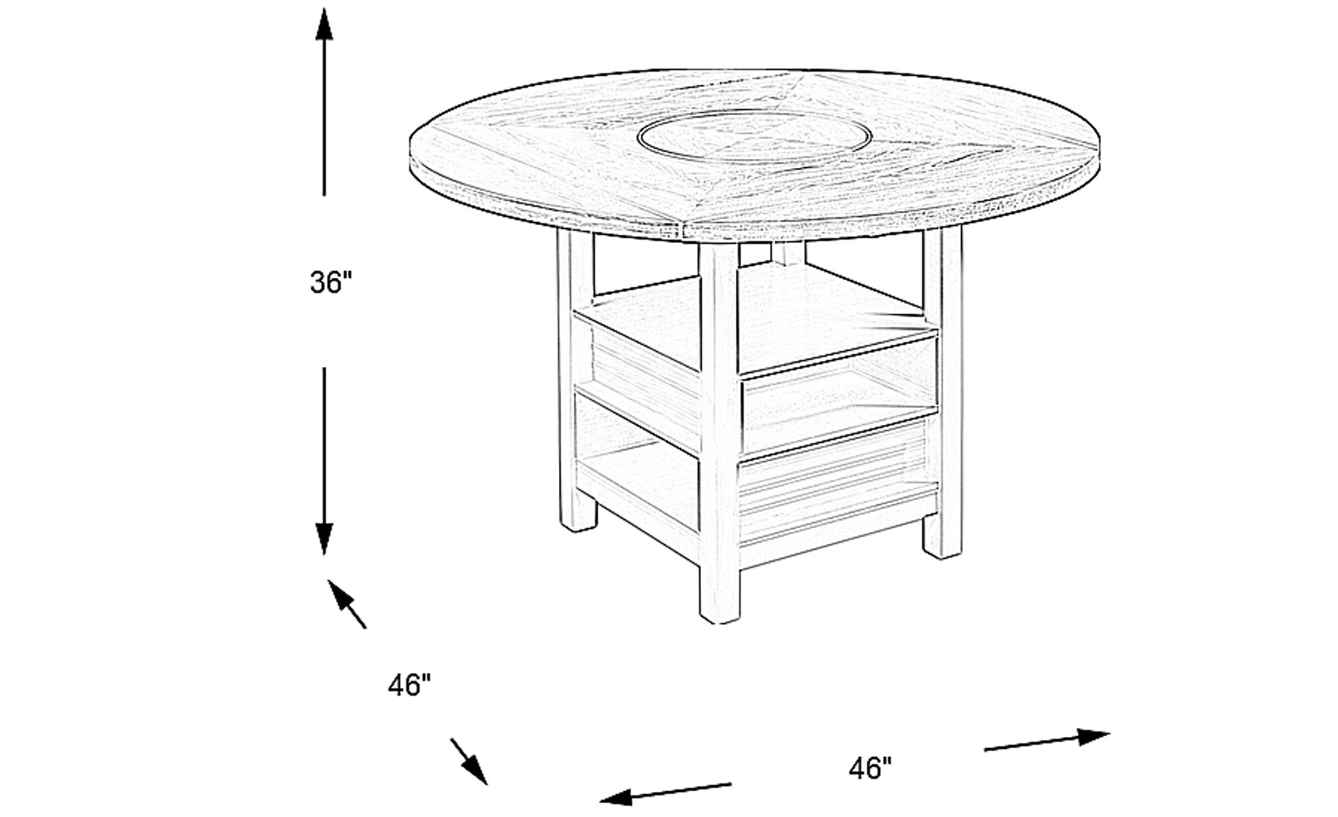 Dimension Image. Please refer to the Dimension Tab on this page for dimension details.