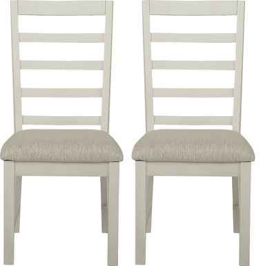 Everdeen Cottage White Side Chair, Set of 2