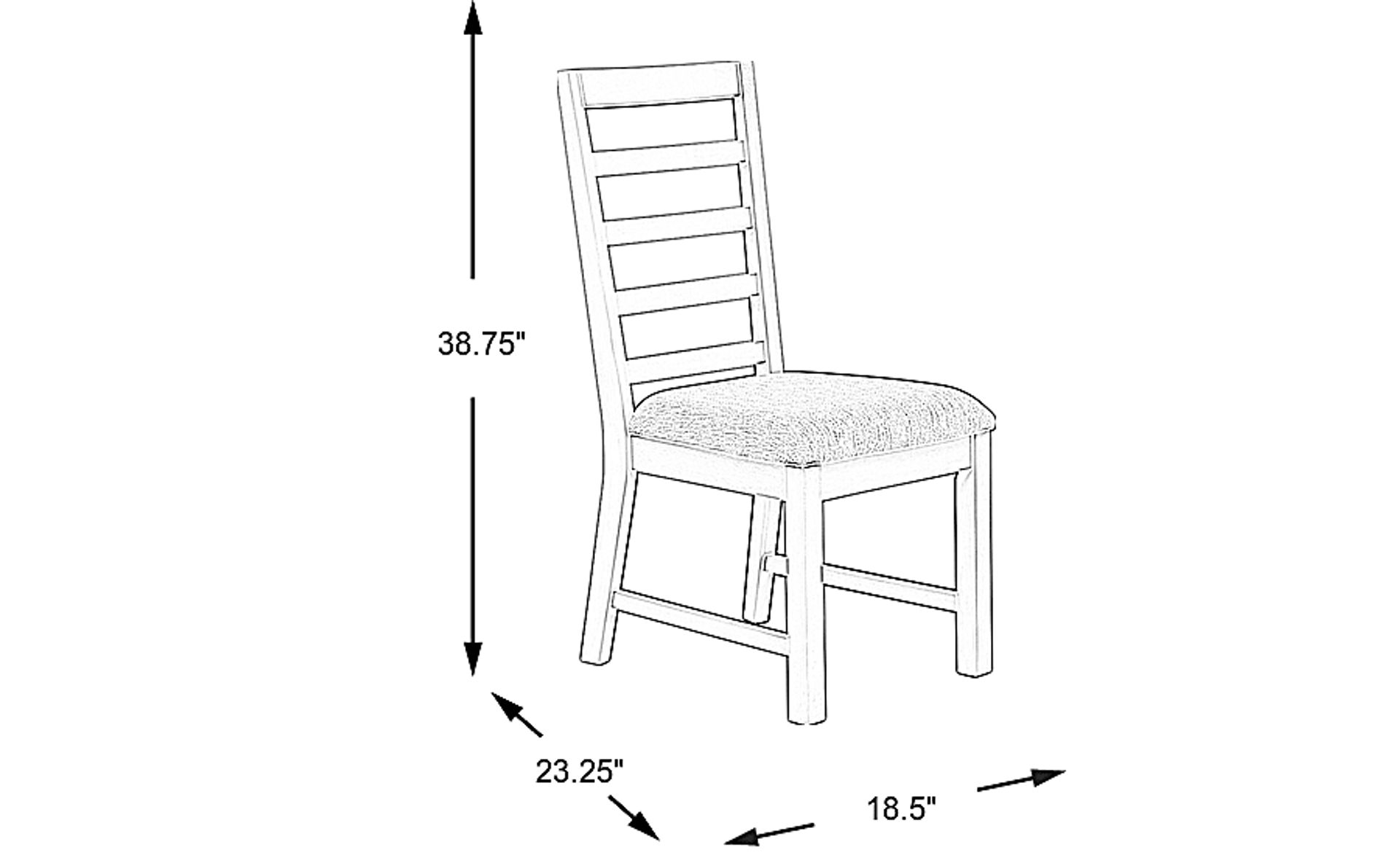 Dimension Image. Please refer to the Dimension Tab on this page for dimension details.