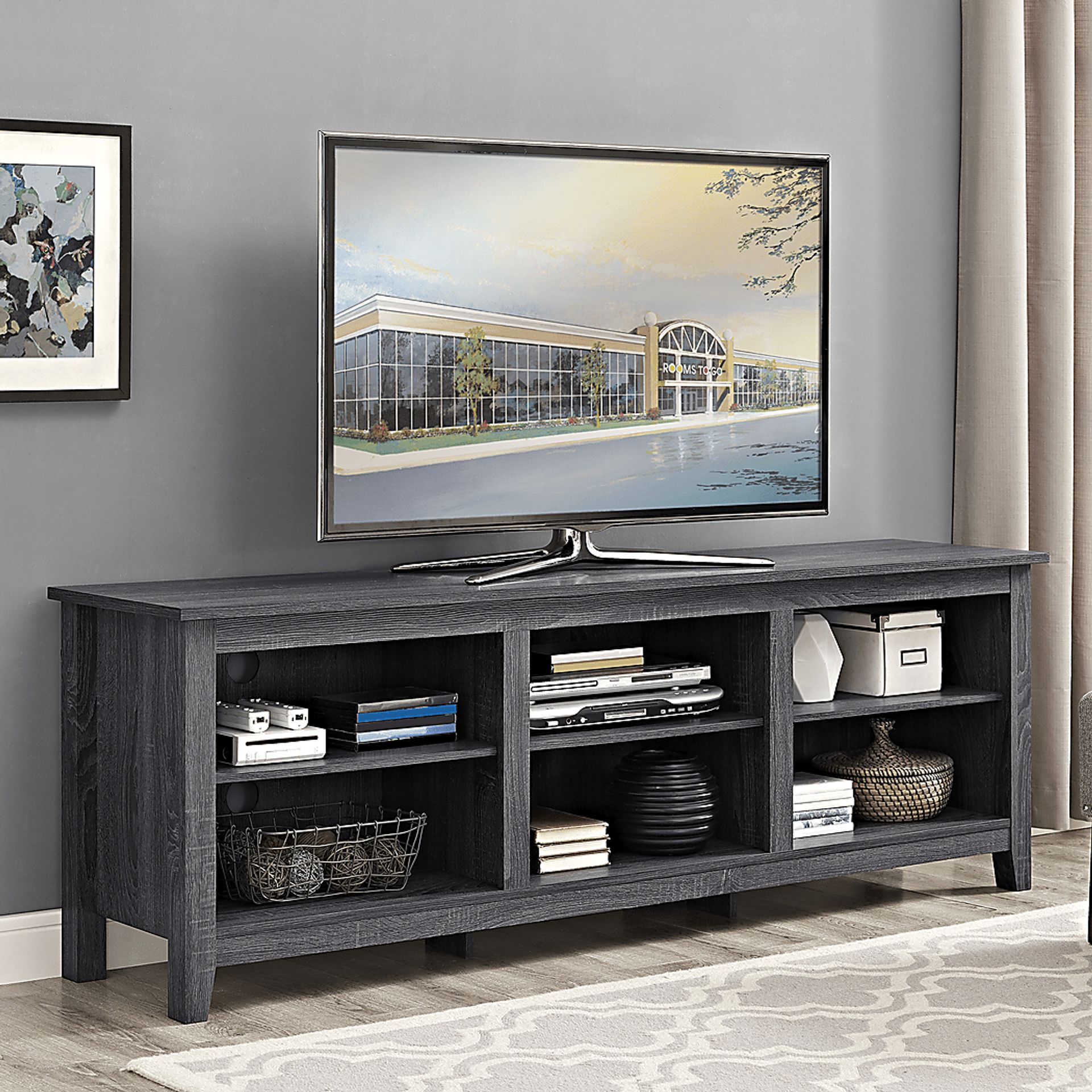Everett Charcoal 70 in. Console - Image 4