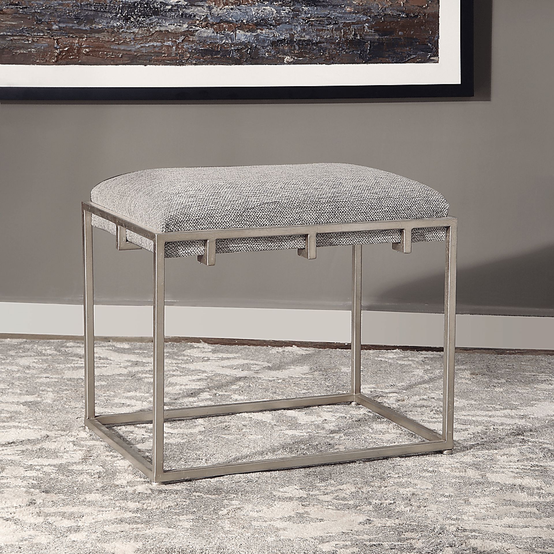 Everhart Gray Accent Bench - Image 3