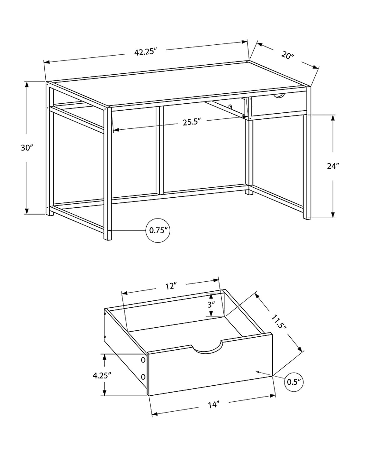 Everina Brown Dark Wood Desk | Rooms to Go