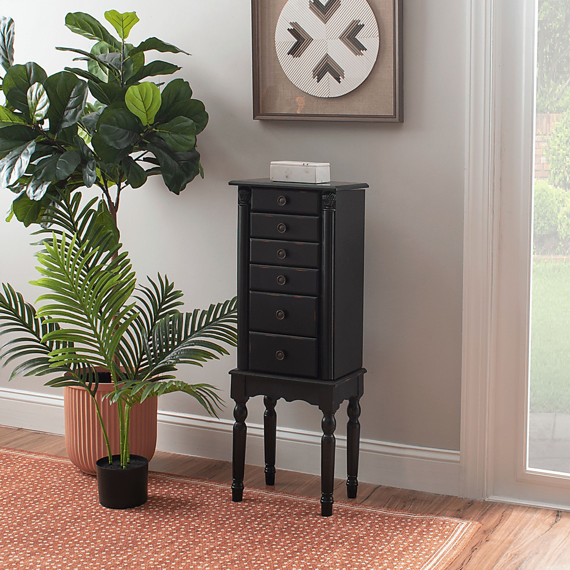 Everinaa Black Jewelry Armoire - Image 2